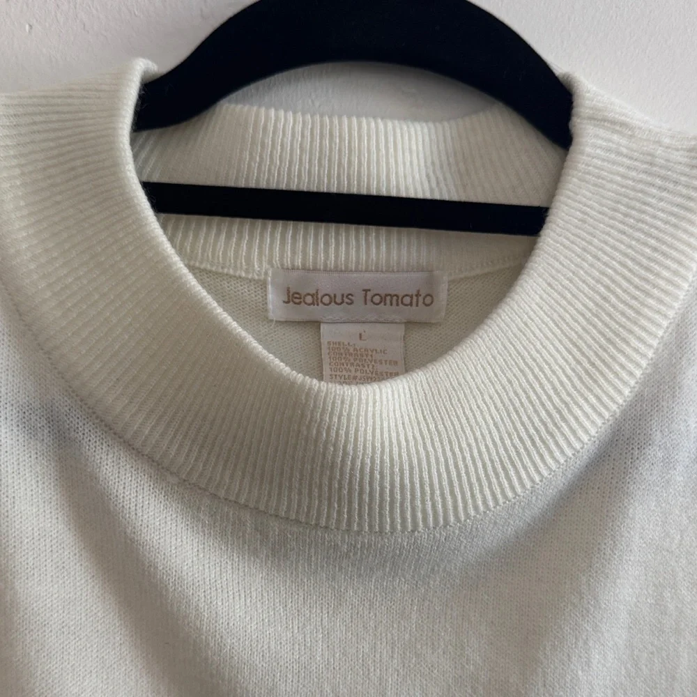 Jealous Tomato Cream Ruffle Sleeve Blouse - Picture 2 of 3